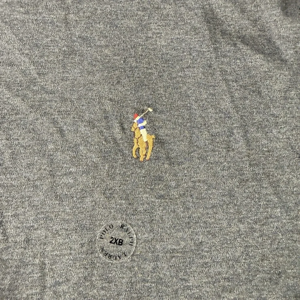 Polo Ralph Lauren Polo Shirt Mens 2XB Big NWT Gray Long Sleeve Cotton